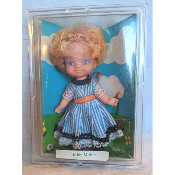 Miss Muffet Doll 1968 Kutter Blonde Nursery Rhyme Lil Arnold Hong Kong Vtg Boxed - Picture 9 of 13